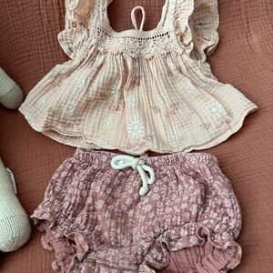 Wild Wawa Blouse and Bloomers Floral Pink Baby Outfit